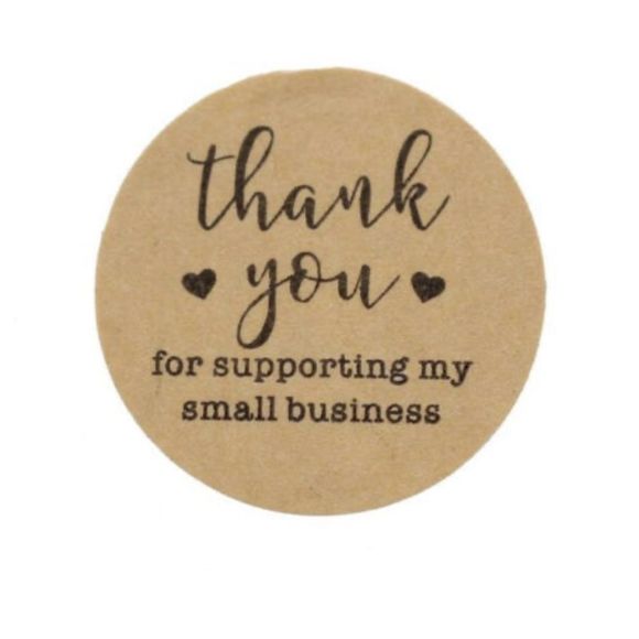 500 THANK YOU FOR SUPPORTING MY SMALL BUSINESS LABELS STICKERS ENVELOPE SEALS 1" - Picture 2 of 3